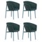 Green Residence Bridge Armchairs by Jean Couvreur for Kann Design, Set of 4, Image 1