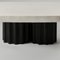 Ivory and Black Oval Coffee Table by Perler 8