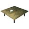 Pebbles Mosaic 1 Coffee Table in Stone and Brass by Brutalist Be 1