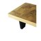 Small Straight 1 Coffee Table in Stone and Brass by Brutalist Be 3