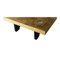 Small Straight 1 Coffee Table in Stone and Brass by Brutalist Be 4