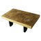 Small Straight 1 Coffee Table in Stone and Brass by Brutalist Be, Image 1