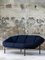 Marineblaues Atlas 2-Sitzer Sofa von Kann Design 3