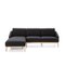 Black Sofa with Chaise Longue by Thai Natura 4