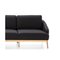 Black Sofa with Chaise Longue by Thai Natura 3