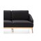 Schwarzes Sofa mit Chaiselongue von Thai Natura 3