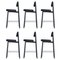 Chaises de Comptoir Residence 65 Noires par Jean Couvreur pour Kann Design, Set de 6 1