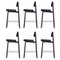 Schwarze Residence 65 Counter Chairs von Jean Couvreur für Kann Design, 6 . Set 1