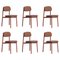 Brick Red Residence Chairs by Jean Couvreur for Kann Design, Set of 6 1