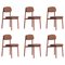 Brick Red Residence Chairs by Jean Couvreur for Kann Design, Set of 6, Image 1