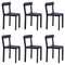 Chaises Galta en Chêne Noir par Kann Design, Set de 6 1