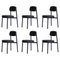 Black Residence Chairs by Jean Couvreur for Kann Design, Set of 6 1