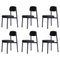 Schwarze Residence Stühle von Jean Couvreur für Kann Design, 6 . Set 1