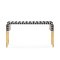 White, Black and Gold Steel Console Table by Thai Natura 5