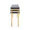 White, Black and Gold Steel Console Table by Thai Natura 4