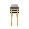 White, Black and Gold Steel Console Table by Thai Natura, Image 4