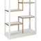White Wood and Golden Metal Shelf by Thai Natura 3