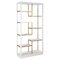 White Wood and Golden Metal Shelf by Thai Natura 1