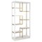 White Wood and Golden Metal Shelf by Thai Natura, Image 1