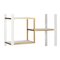 White Wood and Golden Metal Shelf by Thai Natura 4