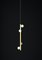 Lámpara colgante Demetra 2 de metal dorado brillante de Alabasttro Italian, Imagen 2