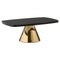 Golden Metal and Black Marble Coffee Table by Thai Natura, Image 1