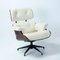 Off White Leather and Wood Armchair by Thai Natura 2