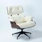 Off White Leather and Wood Armchair by Thai Natura, Image 2