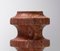 Haut Vase, Bol et Pot en Travertin Rouge par Etamorph, Set de 3 4