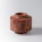 Red Travertine High Vase, Bowl and Pot by Etamorph, Set of 3 10