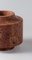 Hohe Vase, Schale und Topf aus rotem Travertin von Etamorph, 3er Set 5