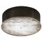 Lampada da soffitto Enkō in metallo nero spazzolato di Alabastro Italiano, Immagine 1