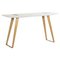 Golden Metal and White Wood Console Table by Thai Natura 1