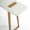 Golden Metal and White Wood Console Table by Thai Natura 2