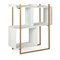 White Wood and Golden Metal Shelf by Thai Natura 3