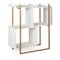 White Wood and Golden Metal Shelf by Thai Natura, Image 3