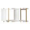 White Wood and Golden Metal Shelf by Thai Natura 4