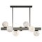 Dioniso Brushed Black Metal Pendant Lamp by Alabastro Italiano 1