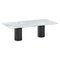 Mesa de comedor Doris rectangular de mármol de Carrara en blanco de Fred and Juul, Imagen 1