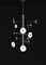 Teti Shiny Black Metal Chandelier by Alabastro Italiano 2