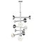 Teti Shiny Silver Metal Chandelier by Alabastro Italiano, Image 1