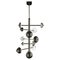 Ares Brushed Black Metal Chandelier by Alabastro Italiano 1