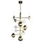 Ares Shiny Gold Metal Chandelier by Alabastro Italiano, Image 1