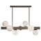 Dioniso Brushed Burnished Metal Pendant Lamp by Alabastro Italiano 1