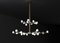 Lámpara de araña doble Demetra de metal negro cepillado de Alabastro Italiano, Imagen 2