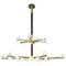 Demetra Brushed Brass Double Chandelier by Alabastro Italiano, Image 1