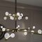 Demetra Brushed Brass Double Chandelier by Alabastro Italiano, Image 3
