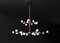 Demetra Shiny Black Metal Double Chandelier by Alabastro Italiano 2