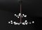 Lámpara de araña doble Demetra de metal negro brillante de Alabastro Italiano, Imagen 2