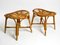 Bamboo Stools in Oval Shape, 1980s, Set of 2 5